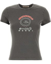 Marni - Graphic Crew Neck T-Shirt - Lyst