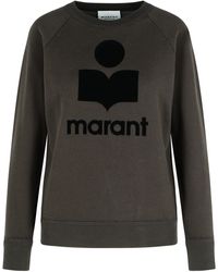 Isabel Marant - 'millyny' Black Cotton Blend Sweatshirt - Lyst