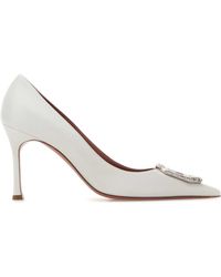 AMINA MUADDI - Leather Camelia Pumps - Lyst