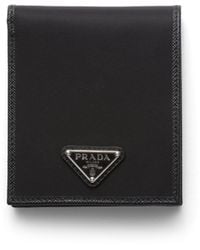 Prada - Portemonnaie Mit Logo-Schild - Lyst