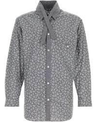 Yohji Yamamoto - Printed Cotton Shirt - Lyst