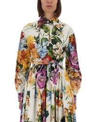 Dolce & Gabbana - Floral Crop Shirt - Lyst