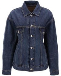 Balenciaga - Hourglass' Denim Jacket - Lyst