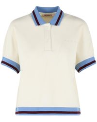 Marni - Ivory Cotton Polo Shirt - Lyst