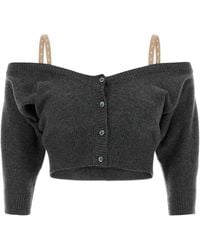 Miu Miu - Dark Cashmere Cardigan - Lyst