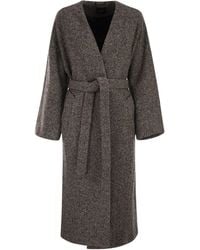 Weekend by Maxmara - Zenica Wool Tweed Dressing Gown Coat - Lyst