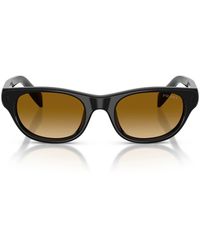 Prada - Zonnebril Prc08 S 16 K10 X Zwart/geel Gradiënt Lichtbruin Dames - Lyst