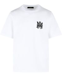 Amiri - 'ma Core' Wit Katoenen T-shirt - Lyst