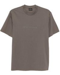 Emporio Armani - Logo Cotton T Shirt - Lyst