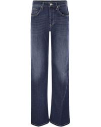 Dondup - Jacklyn Wide Leg Jeans In Stretch Denim - Lyst