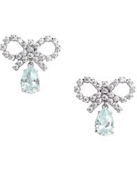 Self-Portrait - Micro Bow Drop Earrings - Lyst
