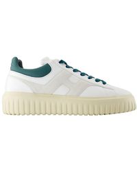 Hogan - Weiße Lederstreifensneakers - Lyst