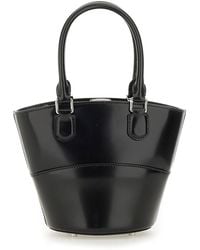 Self-Portrait - Leather Tote Bag With Charm - Lyst