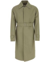 Jil Sander - Army Green Cotton Trench Coat - Lyst