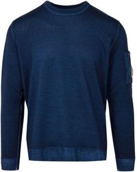 C.P. Company - C.P. Firmenpullover blau - Lyst