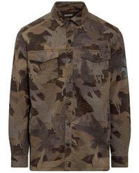 Etro - Camouflage Baumwollhemd - Lyst