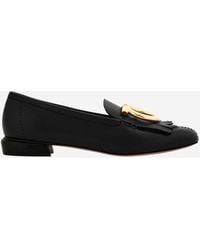 Ferragamo - Silvy Loafers With Leather Fringe Detail - Lyst