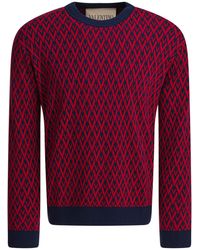 Valentino - "toute La V" Trui Met Ronde Hals - Lyst