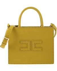 Elisabetta Franchi - Kleine Tas Met Contraststiksels - Lyst