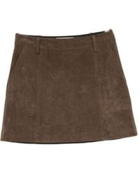 DUNST - Suede Effect Mini Skirt - Lyst