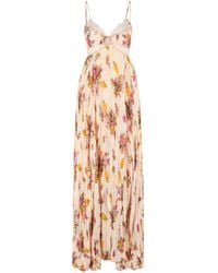 Blumarine - Peach Viscose Dress - Lyst