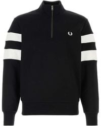 Fred Perry - Cotton Sweatshirt - Lyst