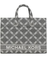 MICHAEL Michael Kors - Large Gigi Logo Jacquard Tote Bag - Lyst