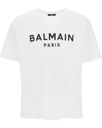 Balmain - Logo Print T -shirt - Lyst