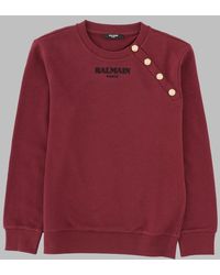 Balmain - Kids' Mini Logo Fleece Sweatshirt - Lyst