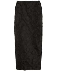 Max Mara - Fitted Midi Skirt, Embellished With A 3D Jacquard Texture - Lyst