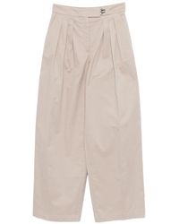 Emporio Armani - Cotton Trousers - Lyst