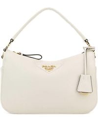 Prada - Ivory Leather Small Handbag - Lyst