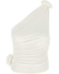 Magda Butrym - Cream One Shoulder T Shirt - Lyst