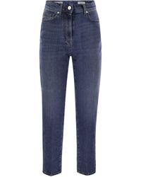 Peserico - Stretch Cotton Denim Trousers - Lyst