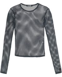 Raf Simons - Long Sleeve Fishnet Knit T Shirt - Lyst