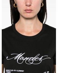 Moncler - Katoenen T-Shirt Met Geborduurd Logo - Lyst