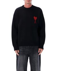 Ami Paris - Pullover schwarz - Lyst