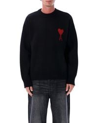 Ami Paris - Maglione A Collo Alto Con 'Ami De Coeur' A Con - Lyst