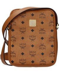 MCM - Borse A Tracolla Uomo Pelle Marrone/Cognac - Lyst