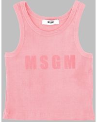 MSGM - Ribbon Tank Top Girl - Lyst