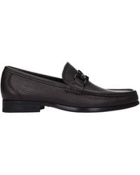 Ferragamo - Grandioso Herrens Mokassins Grau/Hickory-Leder - Lyst