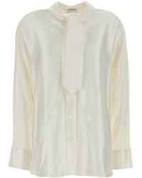 Bottega Veneta - Ivory Silk Shirt - Lyst