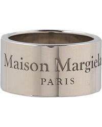 Maison Margiela - Logo Ring Gioielli Silver - Lyst
