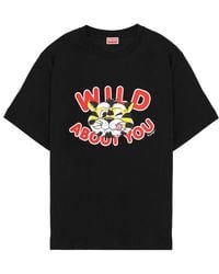 KENZO - Wild Tiger Cotton T-Shirt - Lyst