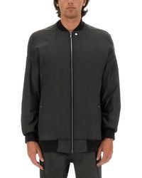 Rick Owens - Regular Fit Bomber Jacket With Zip - Lyst