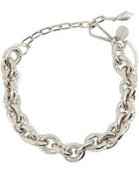 Simone Rocha - Halsketting Xl Pearl & Amp; Ketting Metaal Verzilverd - Lyst