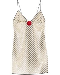 Oséree - Polka-Dot Appliqué Mini Dress - Lyst