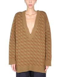 Jejia - V-neck Jacquard Sweater - Lyst