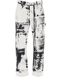 Alexander McQueen - Fold Impresión de trabajo Jeans - Lyst