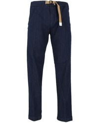 White Sand - Deep Selvedge Denim Pants With Elastic Waistband - Lyst